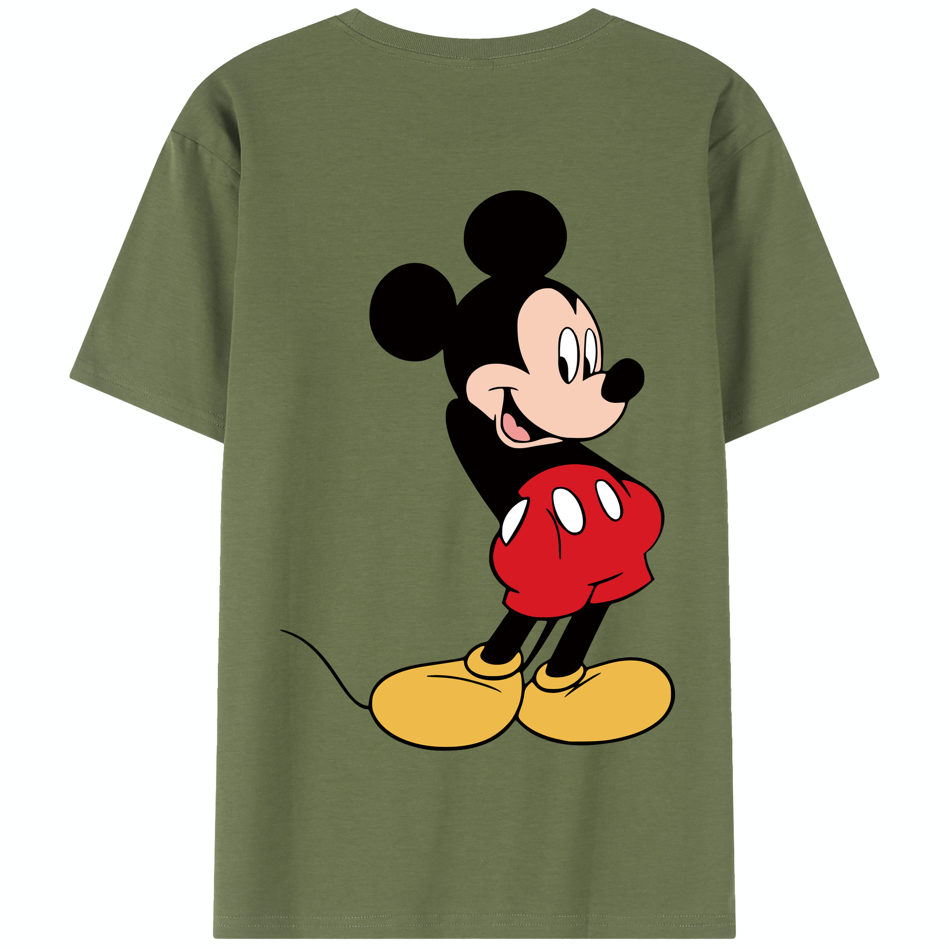 （画像用） ミッキーマウス Mickey Mouse 綿100％半袖Tシャツ（背面プリント）